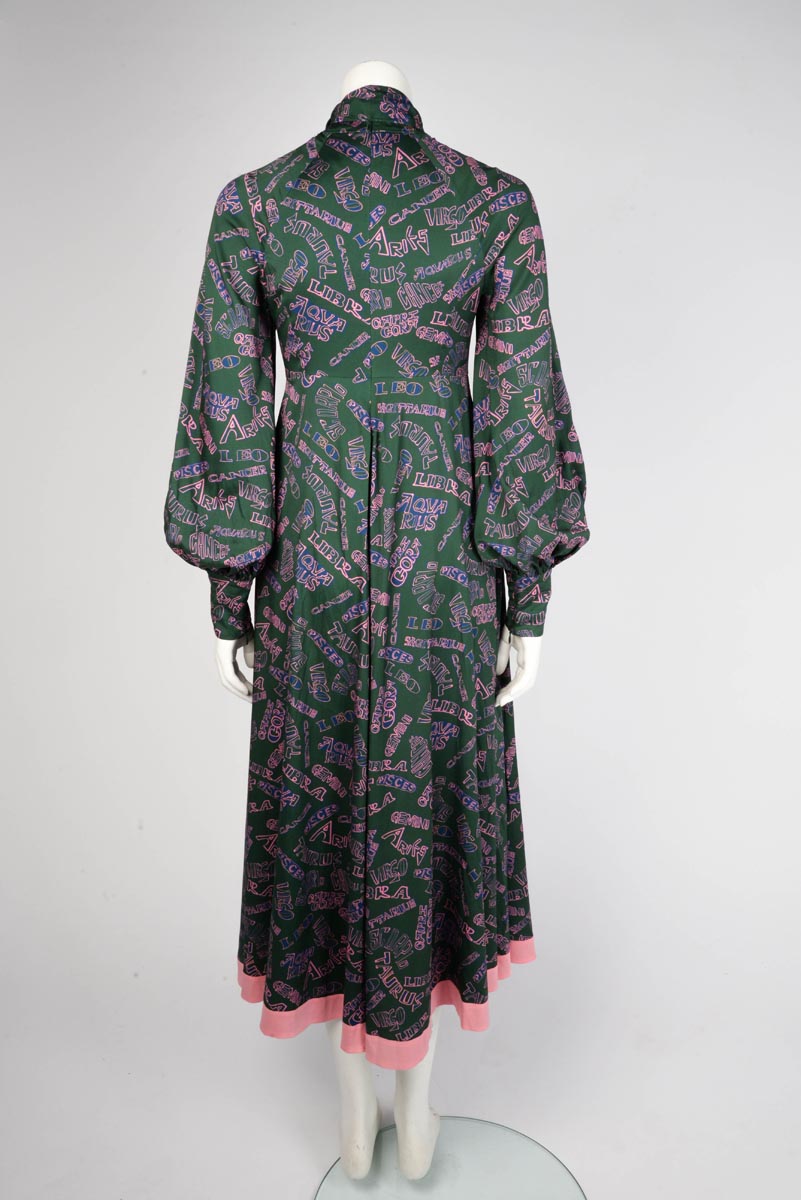 Zimmermann Green & Pink Stretch Silk Zodiac Day Midi Dress 0