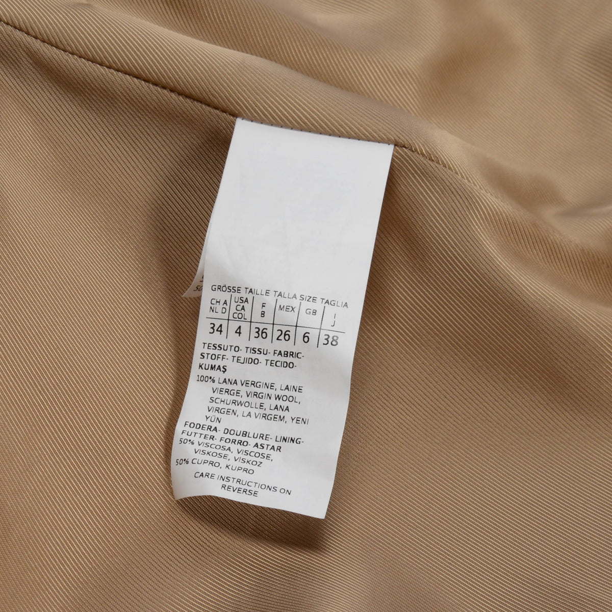Max Mara Caramel Wool Melton Patch Pocket Coat IT 38