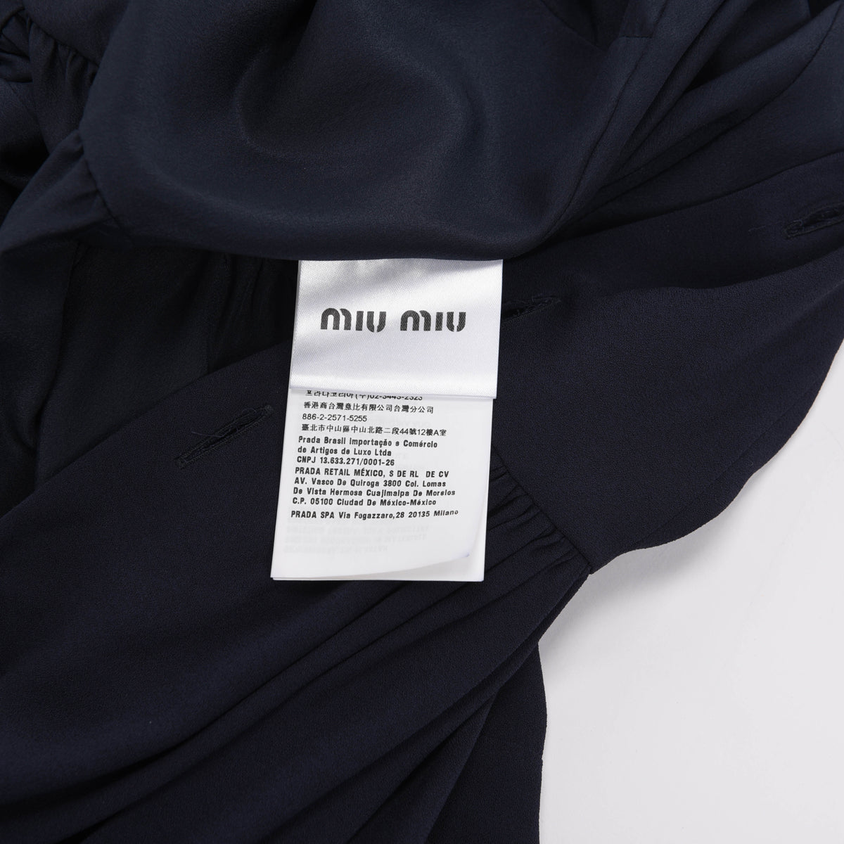 Miu Miu Navy Embroidered Dress IT 36