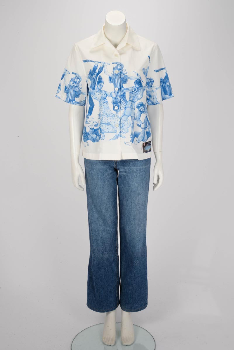 Prada White Cotton The Important Ones Shirt IT 40