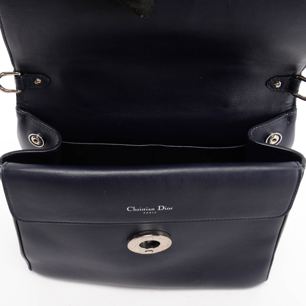Dior Deep Blue Calfskin Dior Be Small Flap Bag