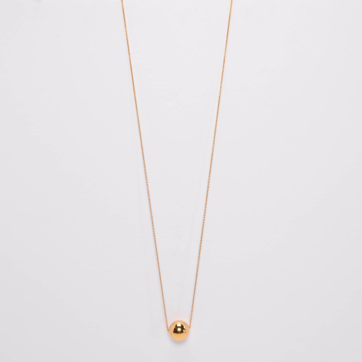 Saint Laurent Gold Tone Sphere Pendant