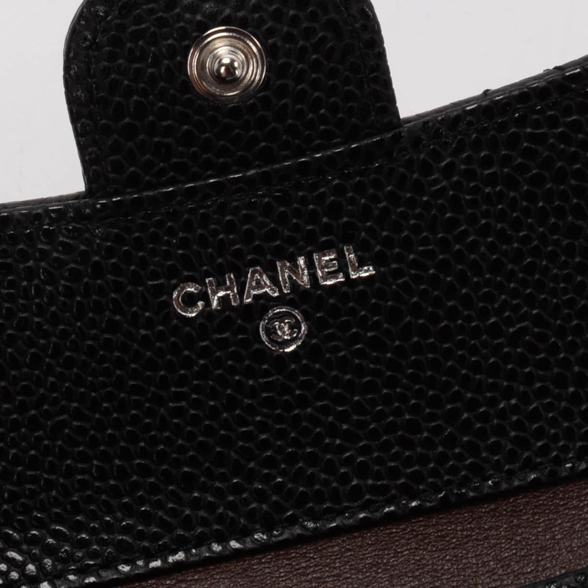Chanel Black Quilted Caviar Small Classic Flap Wallet