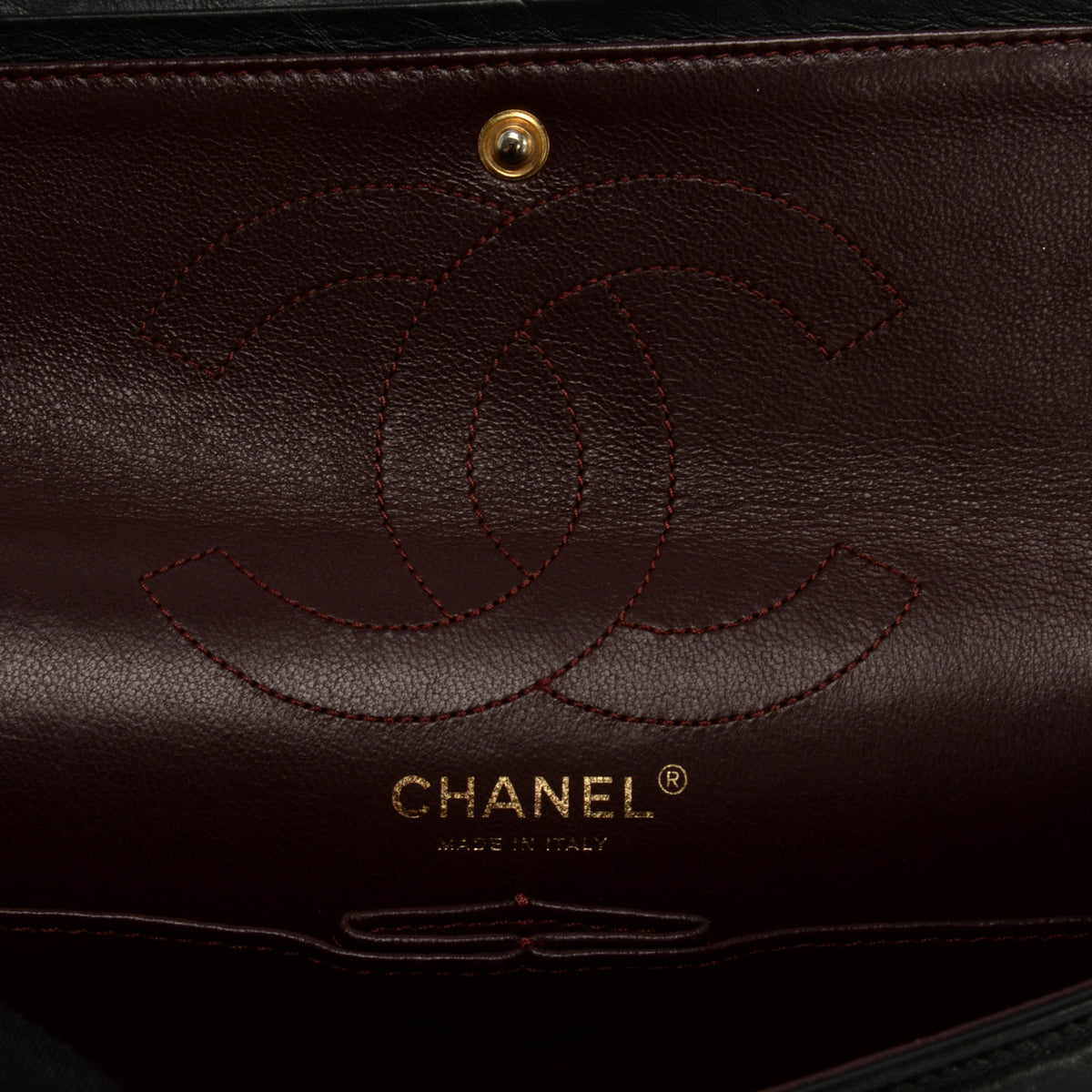 Chanel Black Distressed Calfskin 2.55 Reissue 227 Flap Bag