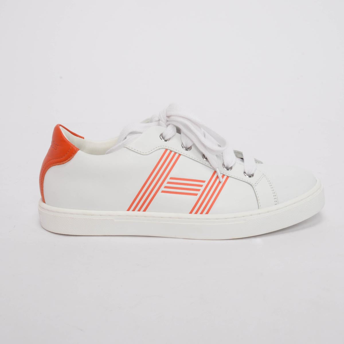 Hermes White Calfskin Avantage Sneakers 36.5