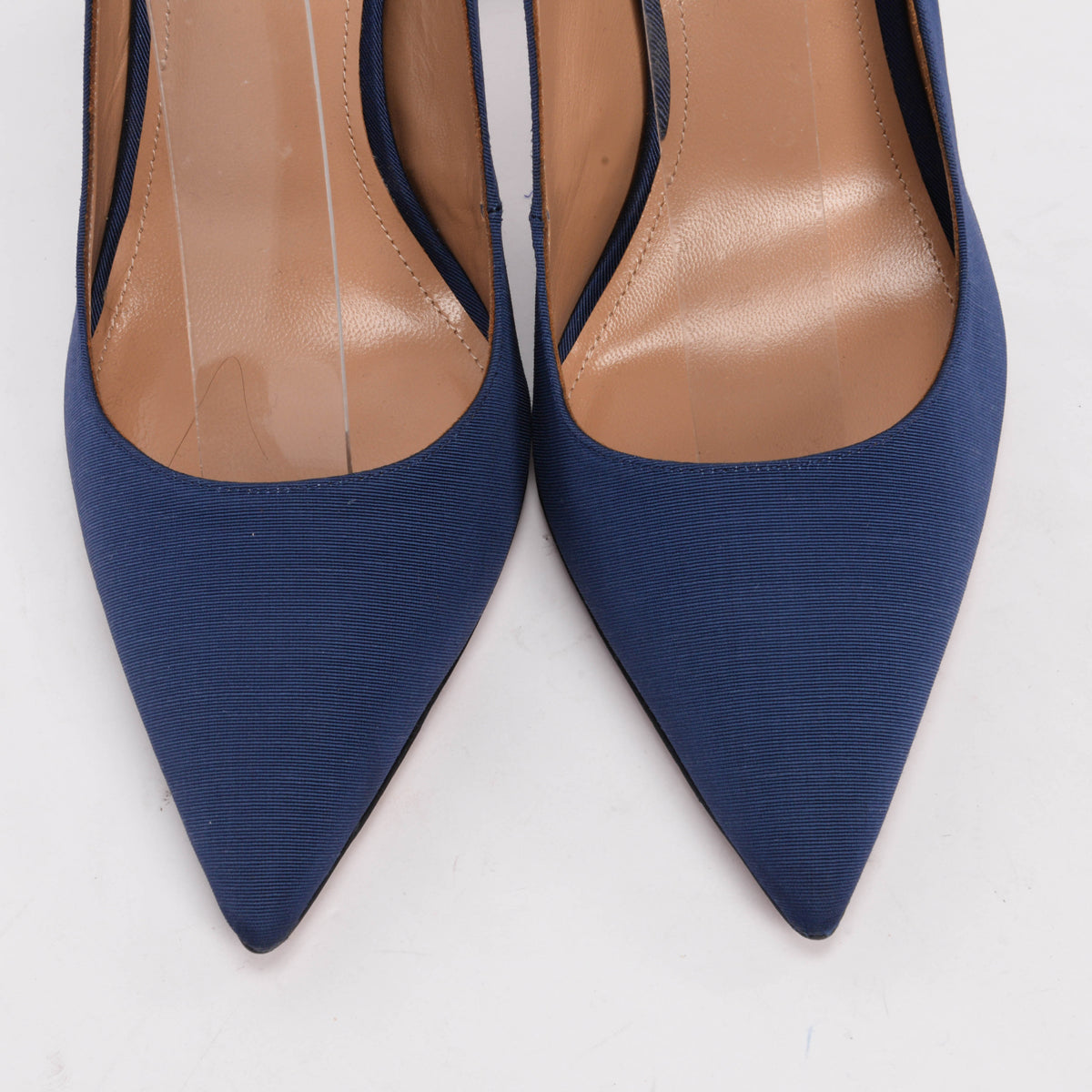 Aquazzura Navy Grosgrain Portrait Of Lady Slingbacks 39.5