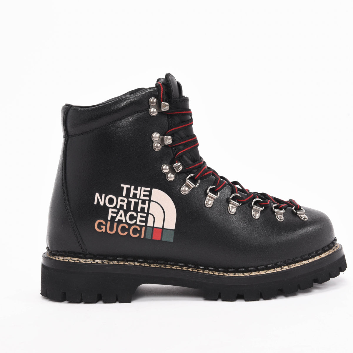 Gucci x The North Face Black Leather Ankle Boots 11