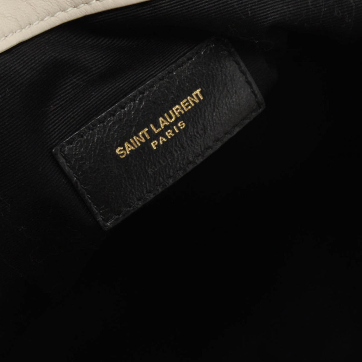 Saint Laurent Ivory Lambskin Small Jamie Shopping Tote