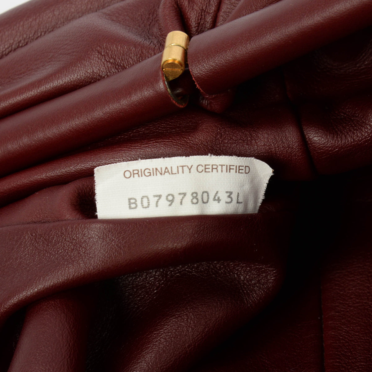 Bottega Veneta Burgundy Lambskin The Pouch Clutch