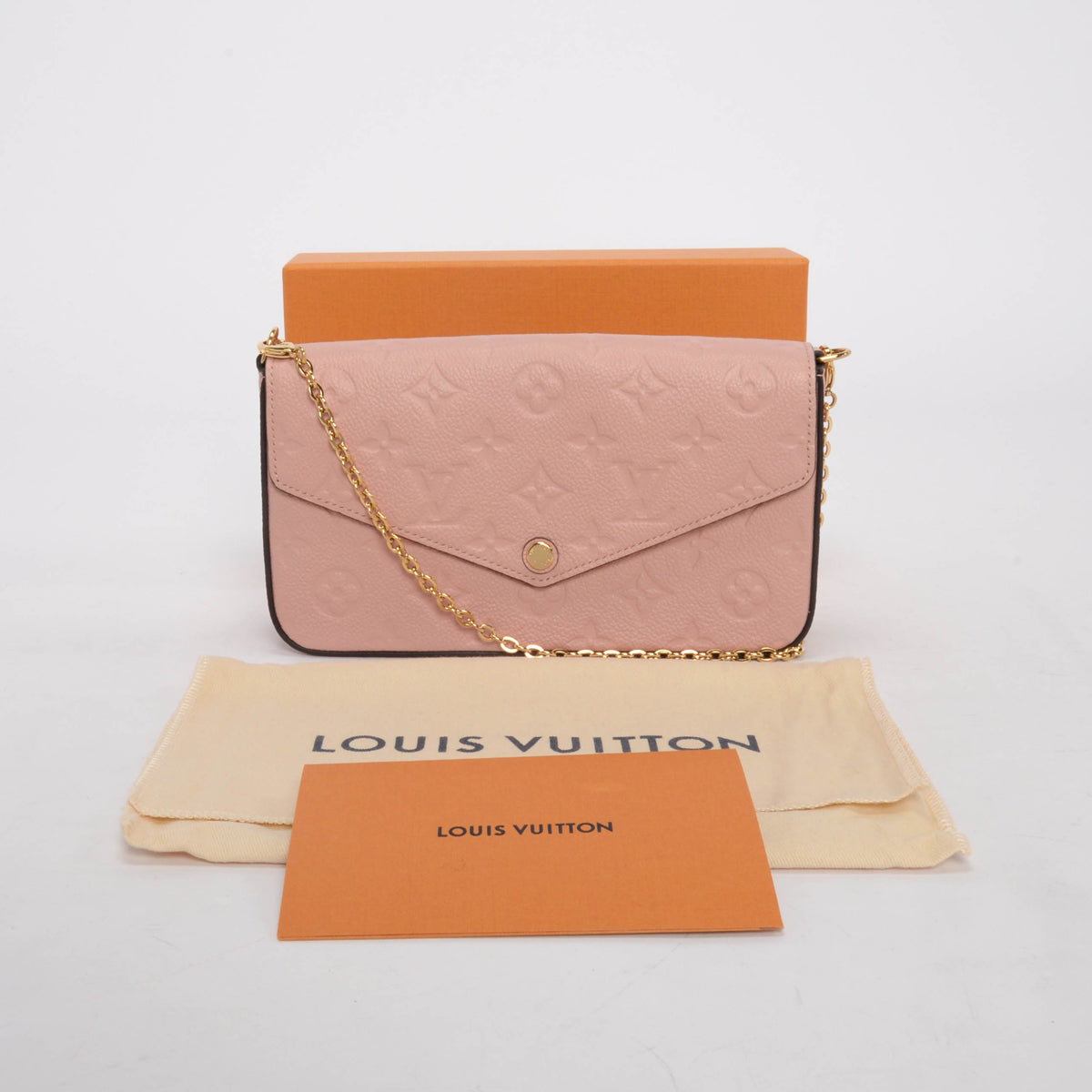 Louis Vuitton Rose Poudre Monogram Empreinte Pochette Felicie