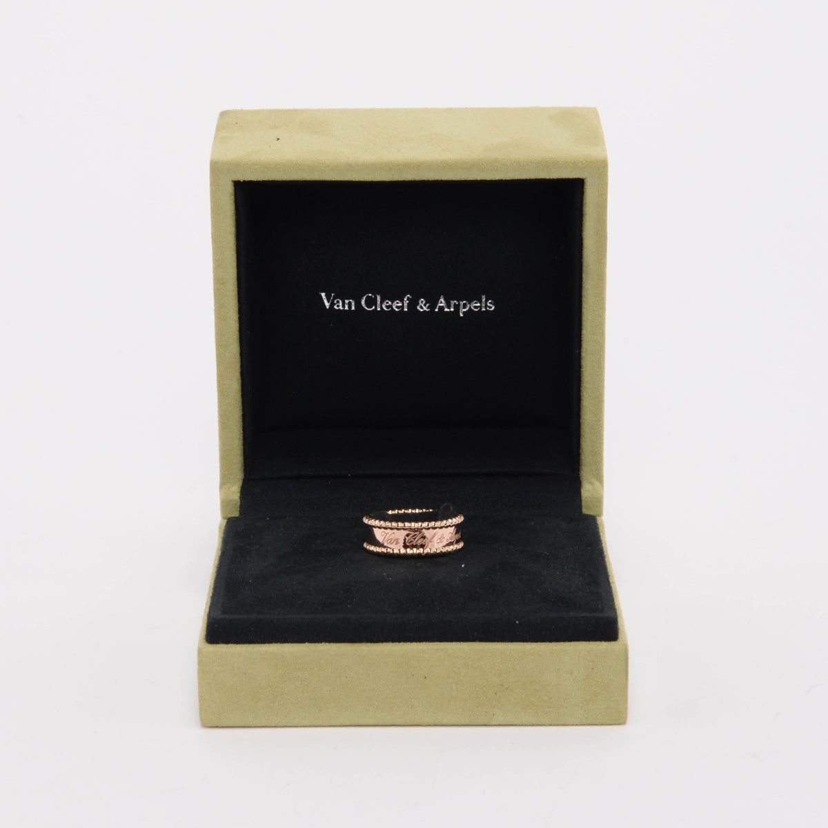 Van Cleef & Arpels Rose Gold Perlee Signature Ring