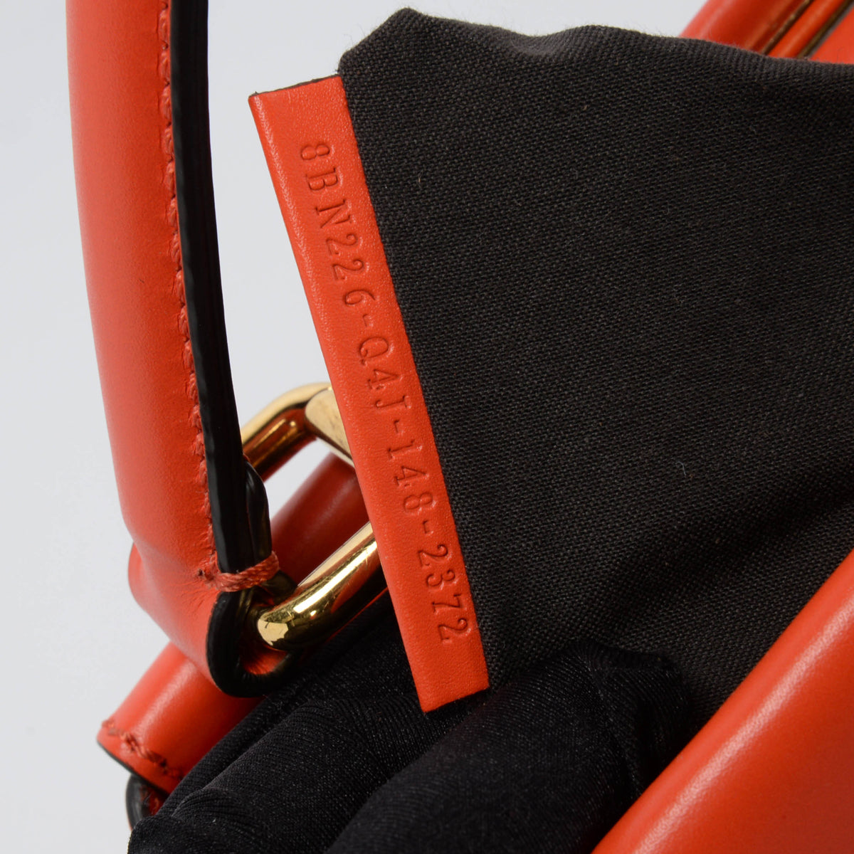 Fendi Orange Nappa Medium Peekaboo Tote