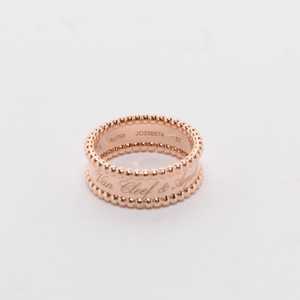 Van Cleef & Arpels Rose Gold Perlee Signature Ring