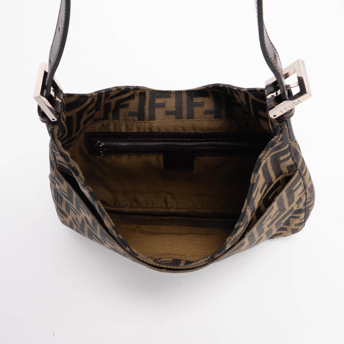 Fendi Tobacco Zucca Canvas Hobo Bag