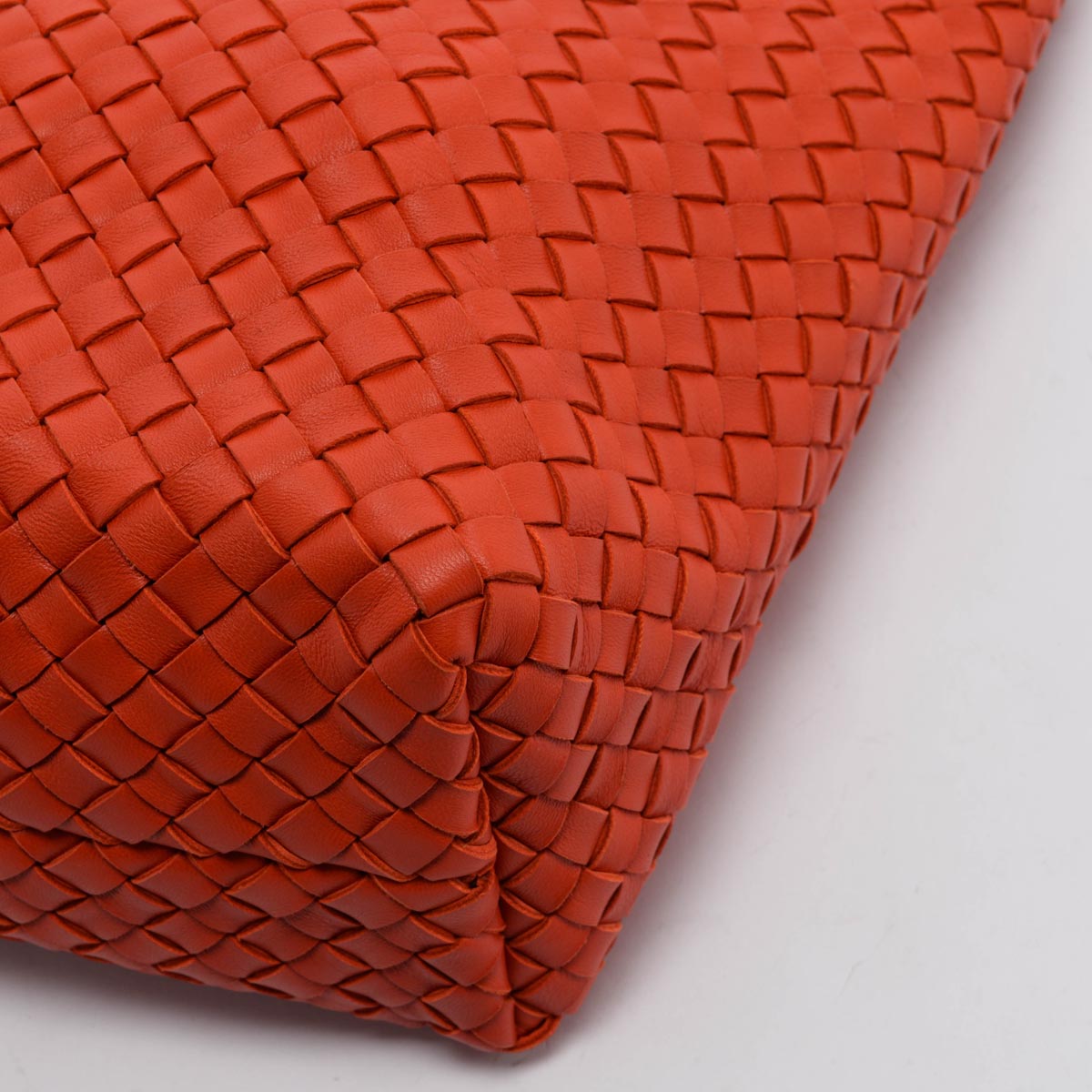 Bottega Veneta Burnt Orange Intrecciato Cross Body Bag