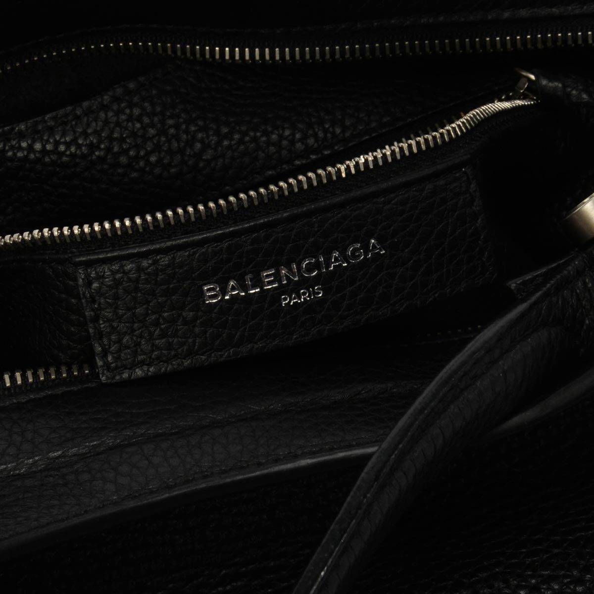 Balenciaga Black Perforated Grained Calfskin Blackout City Bag