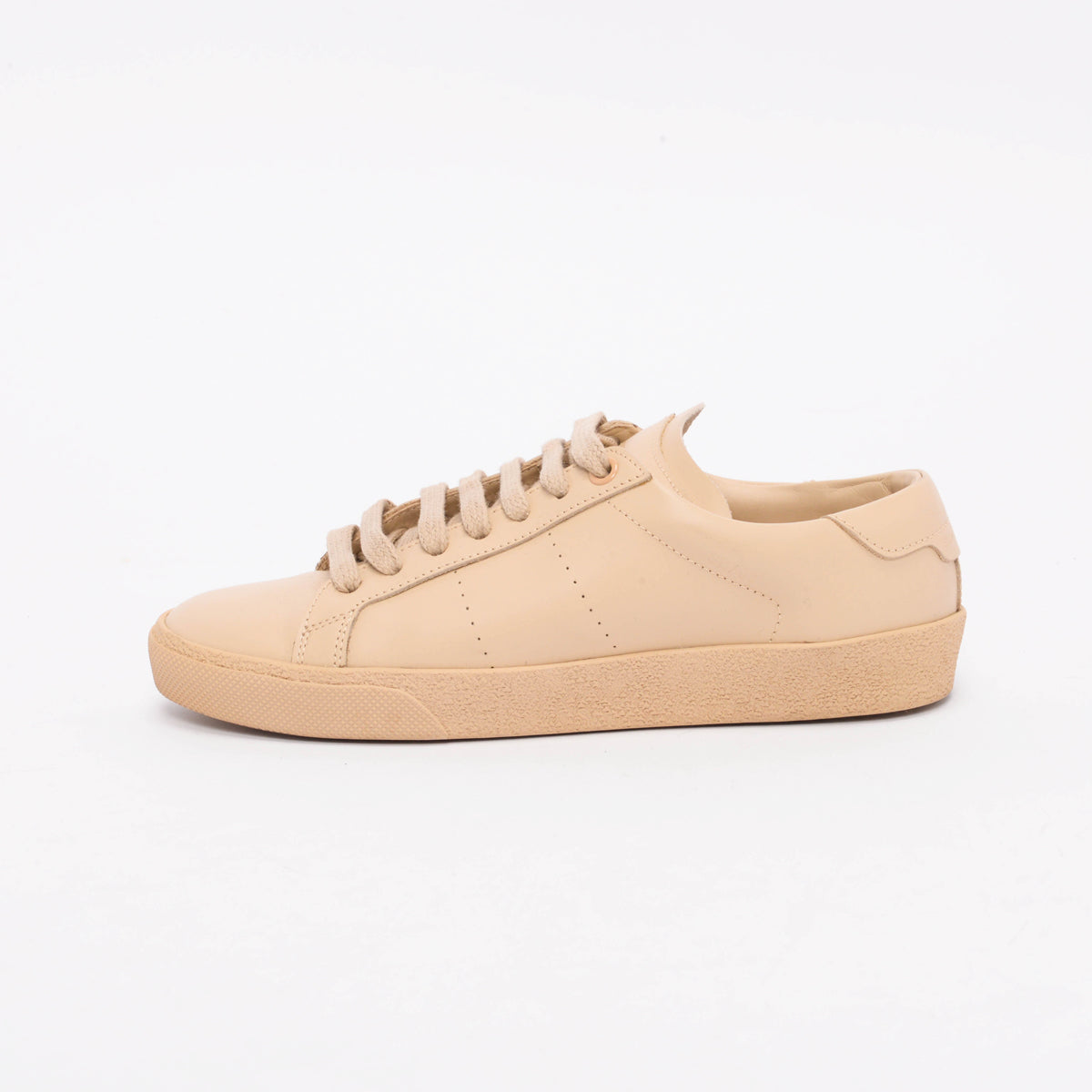 Saint Laurent Beige Leather Court Classic Sneakers 35