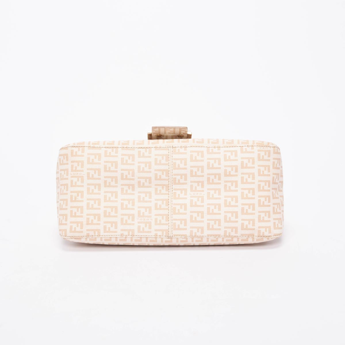 Fendi White Zucchino Canvas Mamma Baguette Bag