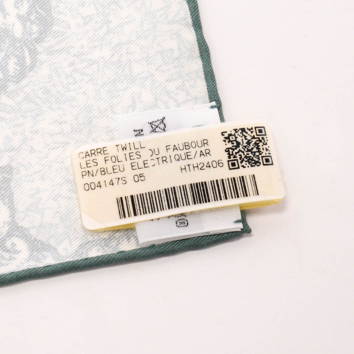 Hermes Blue Electric Silk Les Folies Du Faubourg Scarf