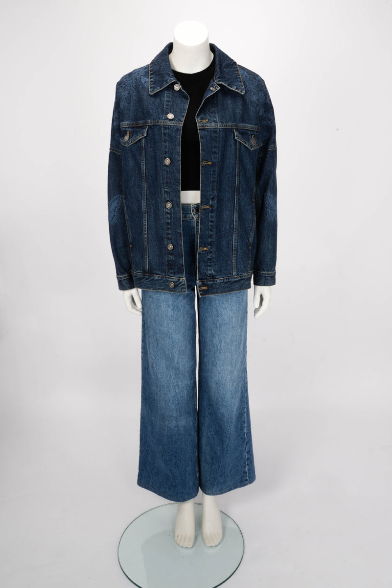 Dior Blue Denim Butterfly Embroidered Jacket