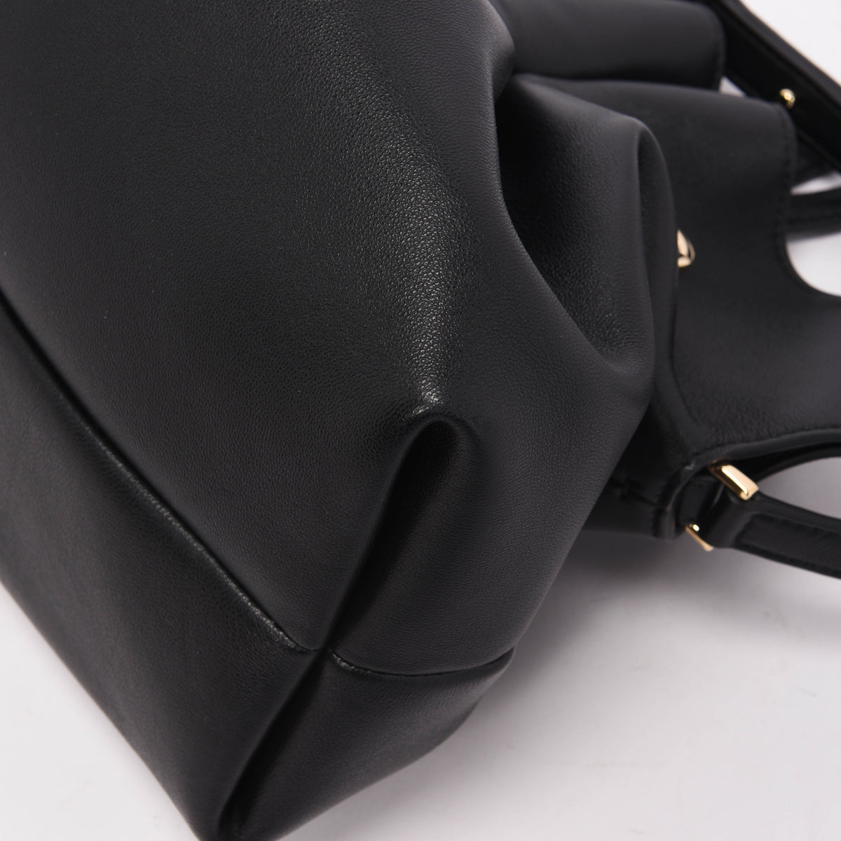 Ferragamo Black Nappa Medium Soft Bag
