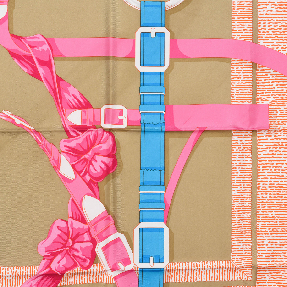 Hermes Multicolour Silk Grand Manege Detail Scarf 90