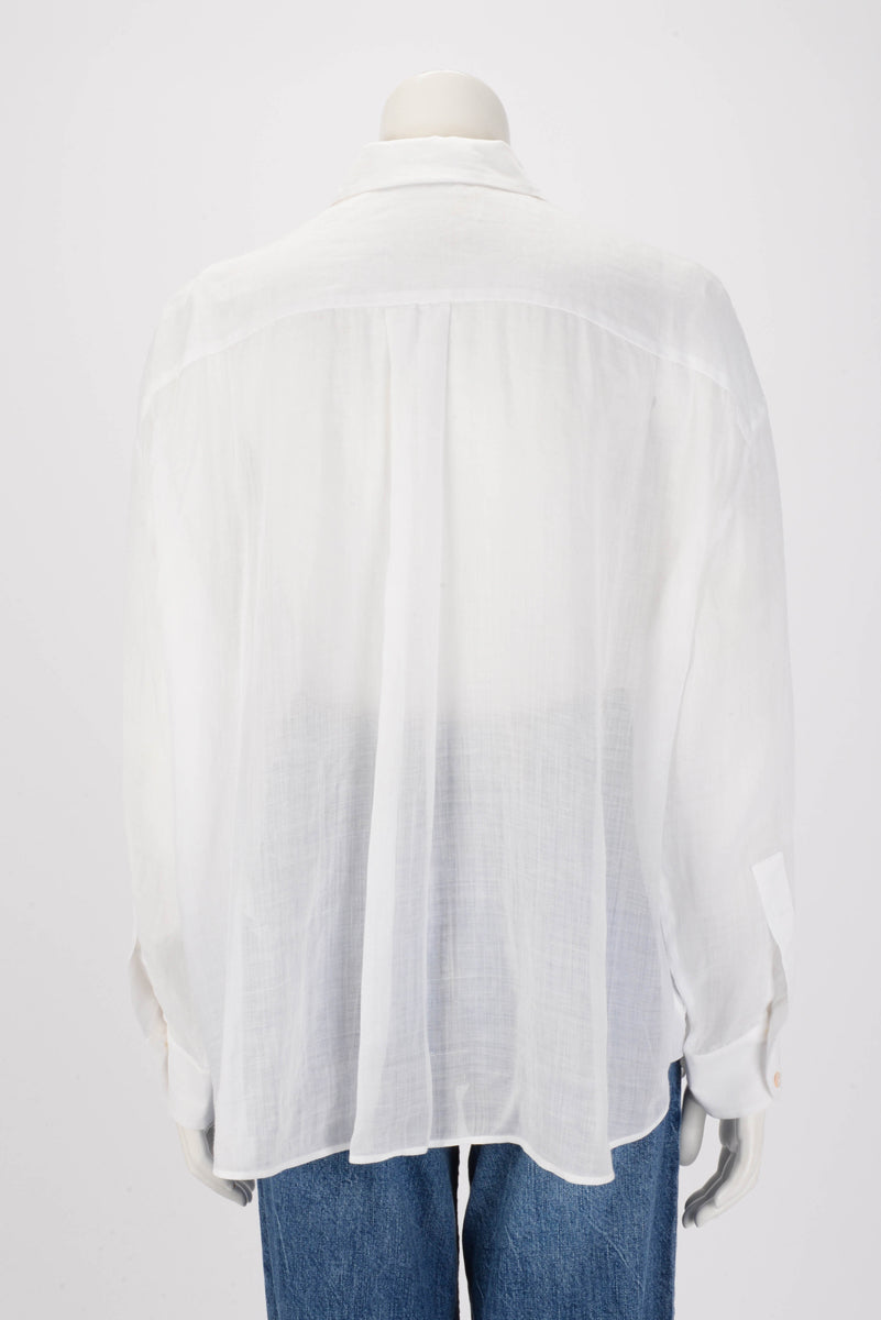 Zimmermann White Raie Lace Flower Shirt 4