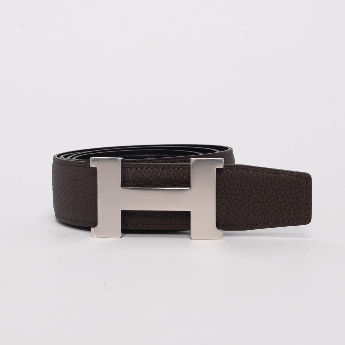 Hermes Noir & Chocolate Reversible Constance 38mm Belt