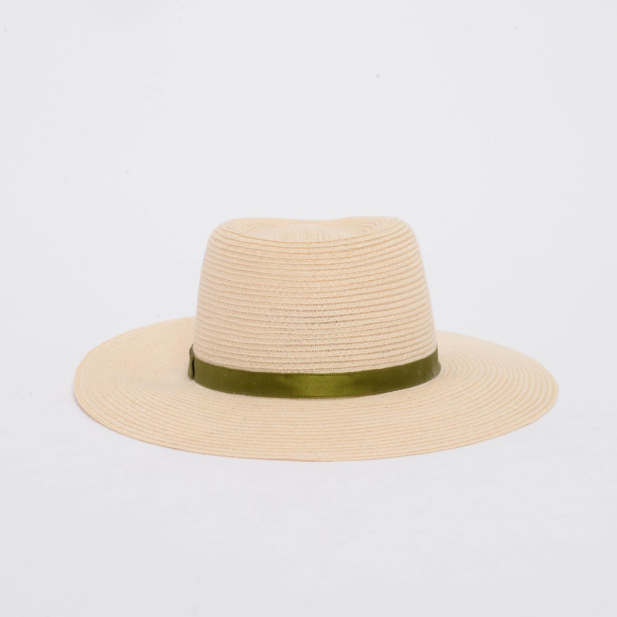 Chanel Ivory Abaca Straw CC Ribbon Panama Hat