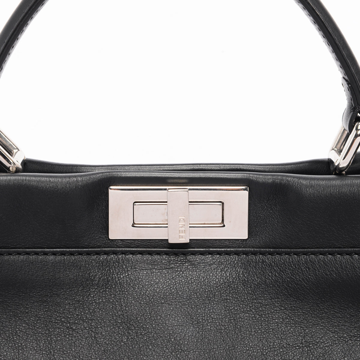 Fendi Black Calfskin Medium Monster Eyes Peekaboo Bag