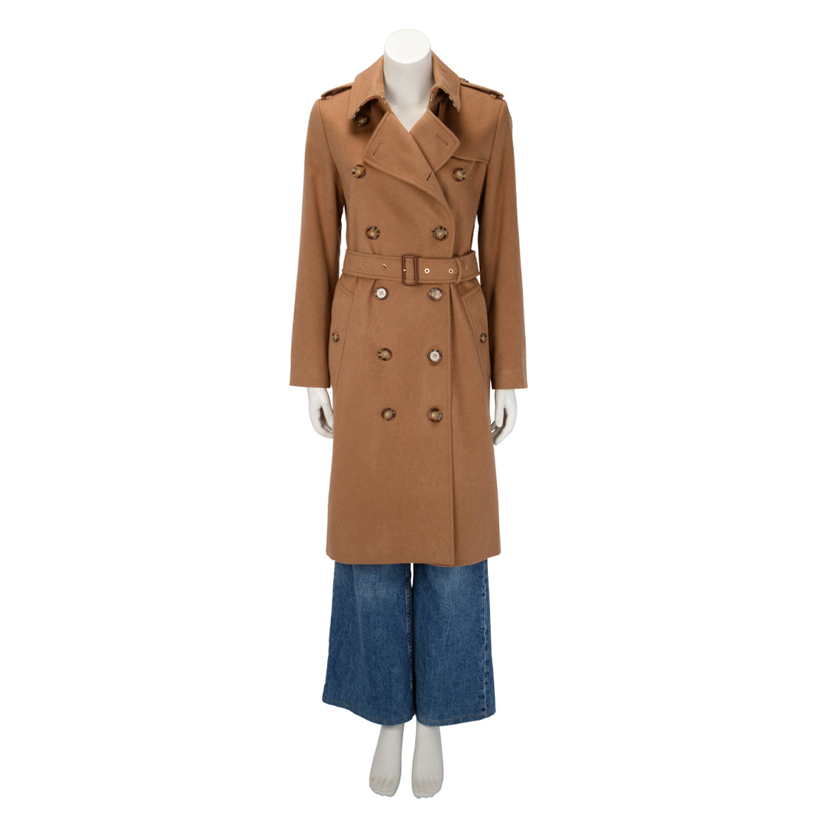 Burberry Bronze Cashmere Kensington Trench Coat UK 6