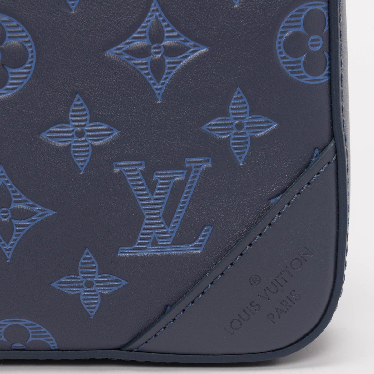 Louis Vuitton Blue Monogram Shadow Duo Messenger Bag