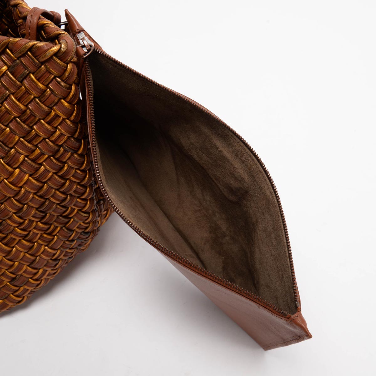 Bottega Veneta Bronze Intrecciato Medium Cabat Tote