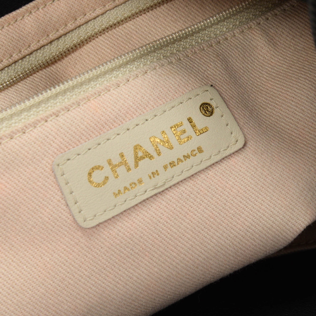 Chanel Black Lambskin Camellia Tote