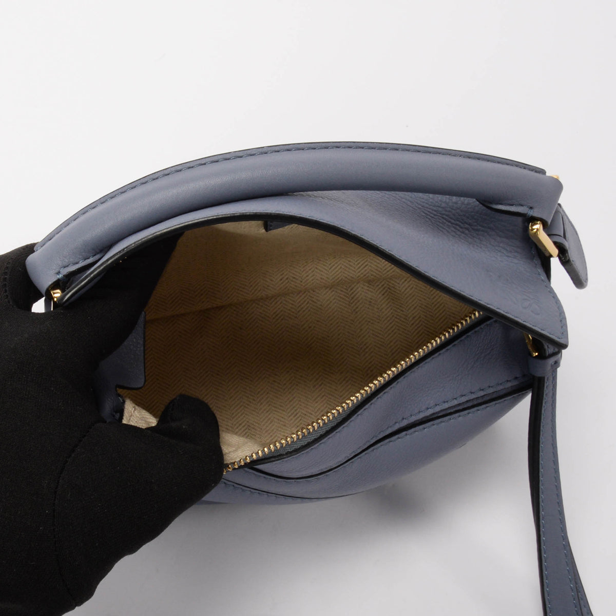 Loewe Blue Calfskin Mini Puzzle Bag