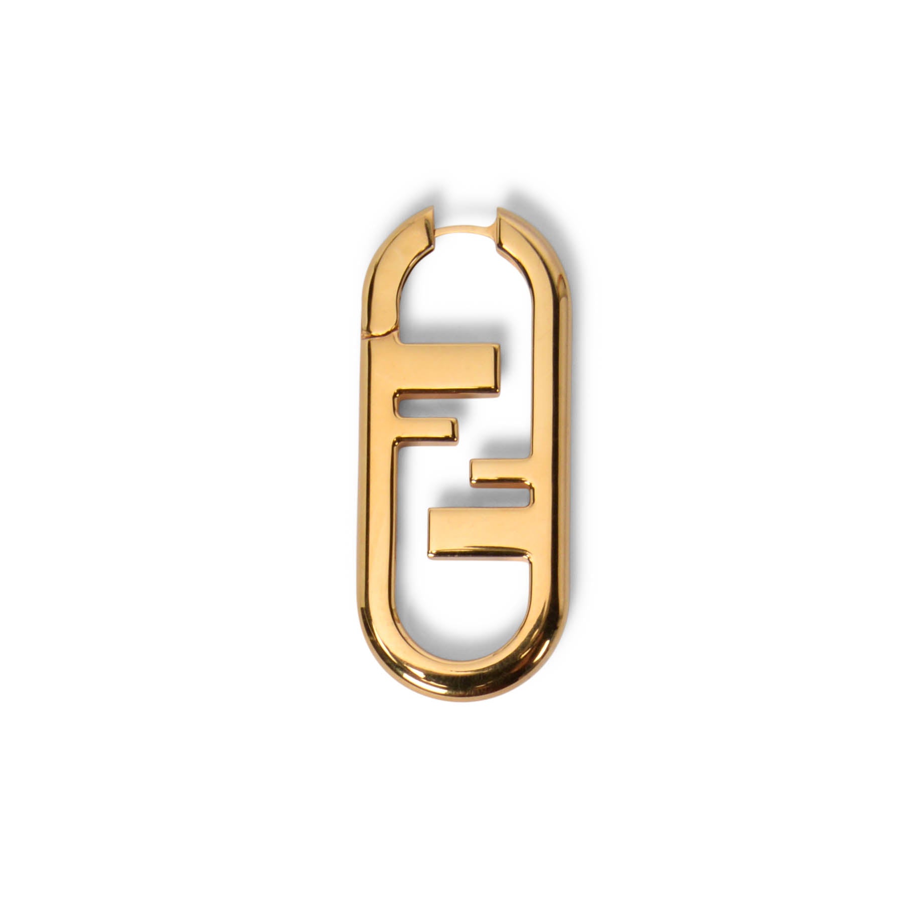 Fendi Gold Metal O'Lock Single Earring