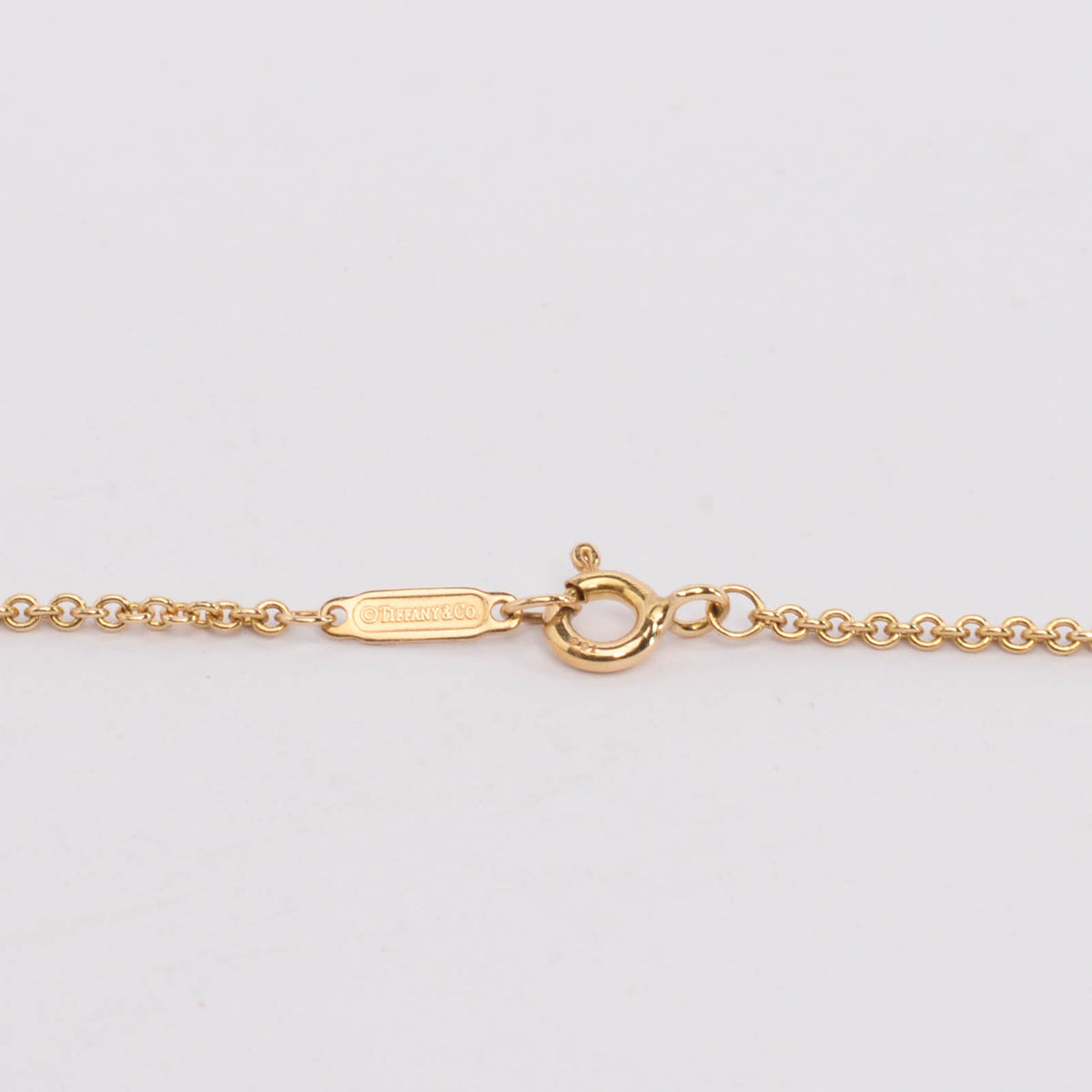 Tiffany & Co 18k Yellow Gold Oval Key Pendant