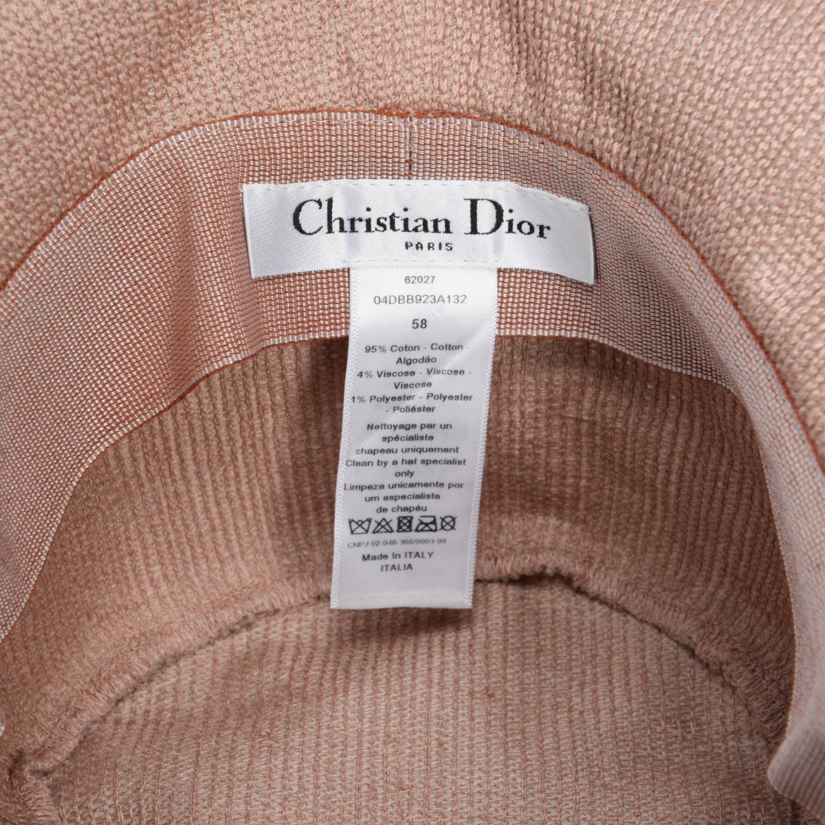 Dior Pink Cotton Logo Embroidered Bucket Hat
