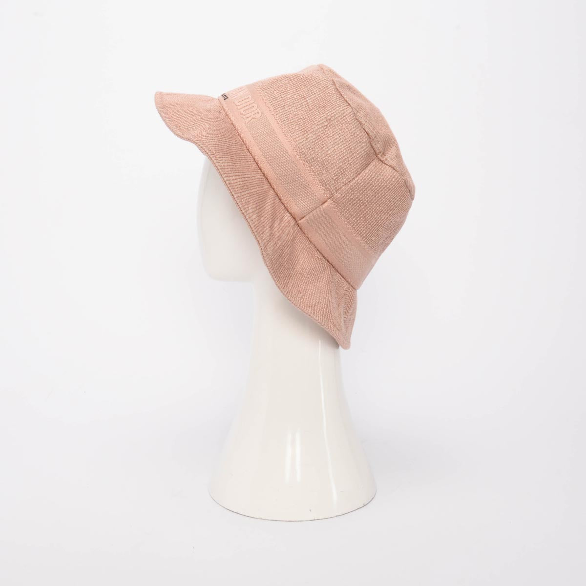 Dior Pink Cotton Logo Embroidered Bucket Hat