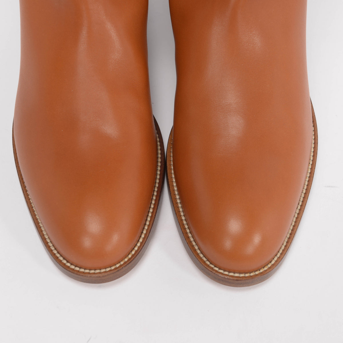 Hermes Natural Heritage Calfskin Kelly Jumping Boots 38.5