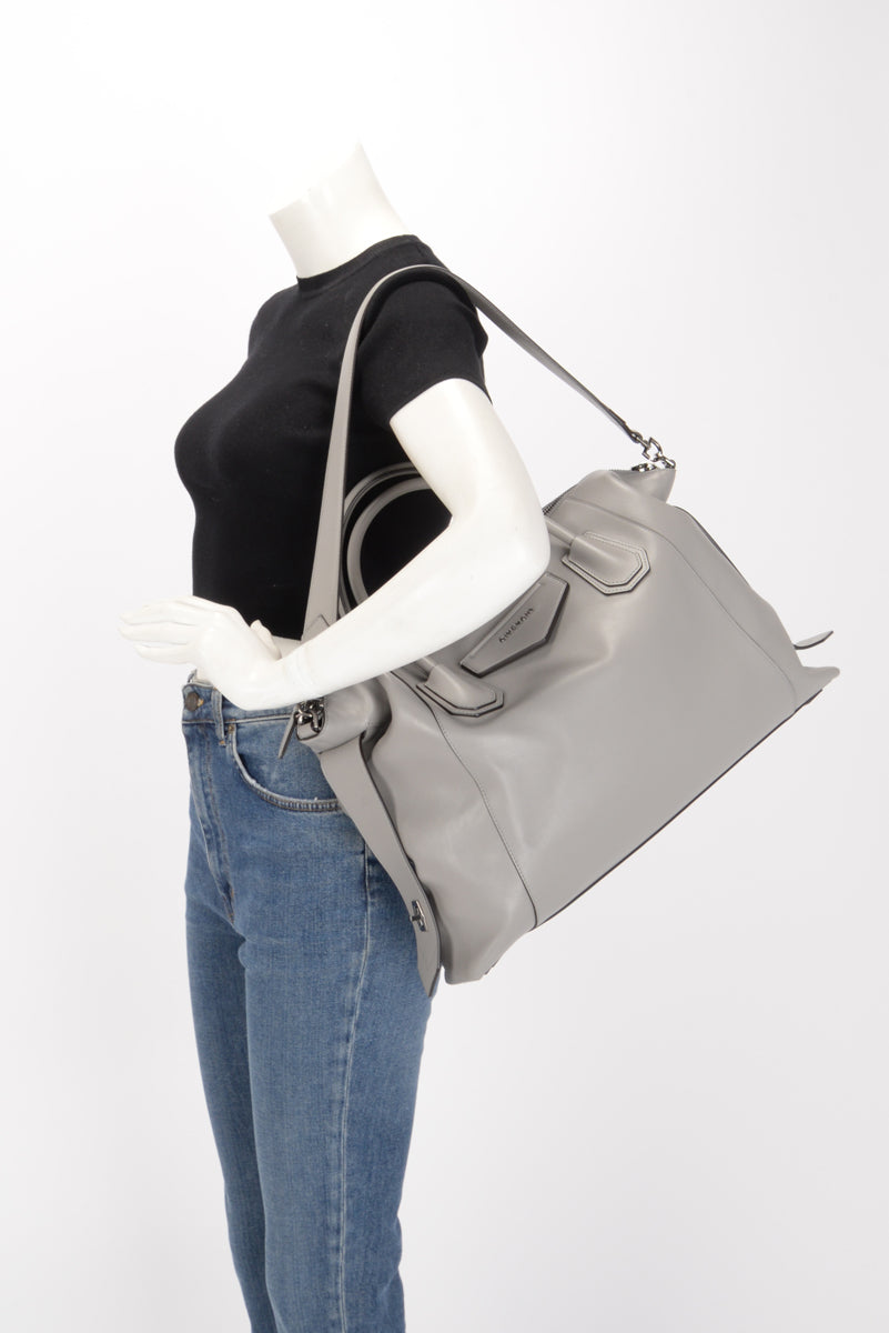 Givenchy Grey Soft Calfskin Medium Antigona Tote