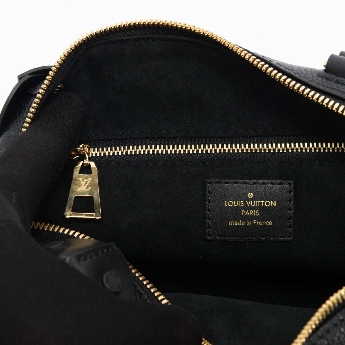 Louis Vuitton Black Monogram Empreinte Petite Malle Souple Bag