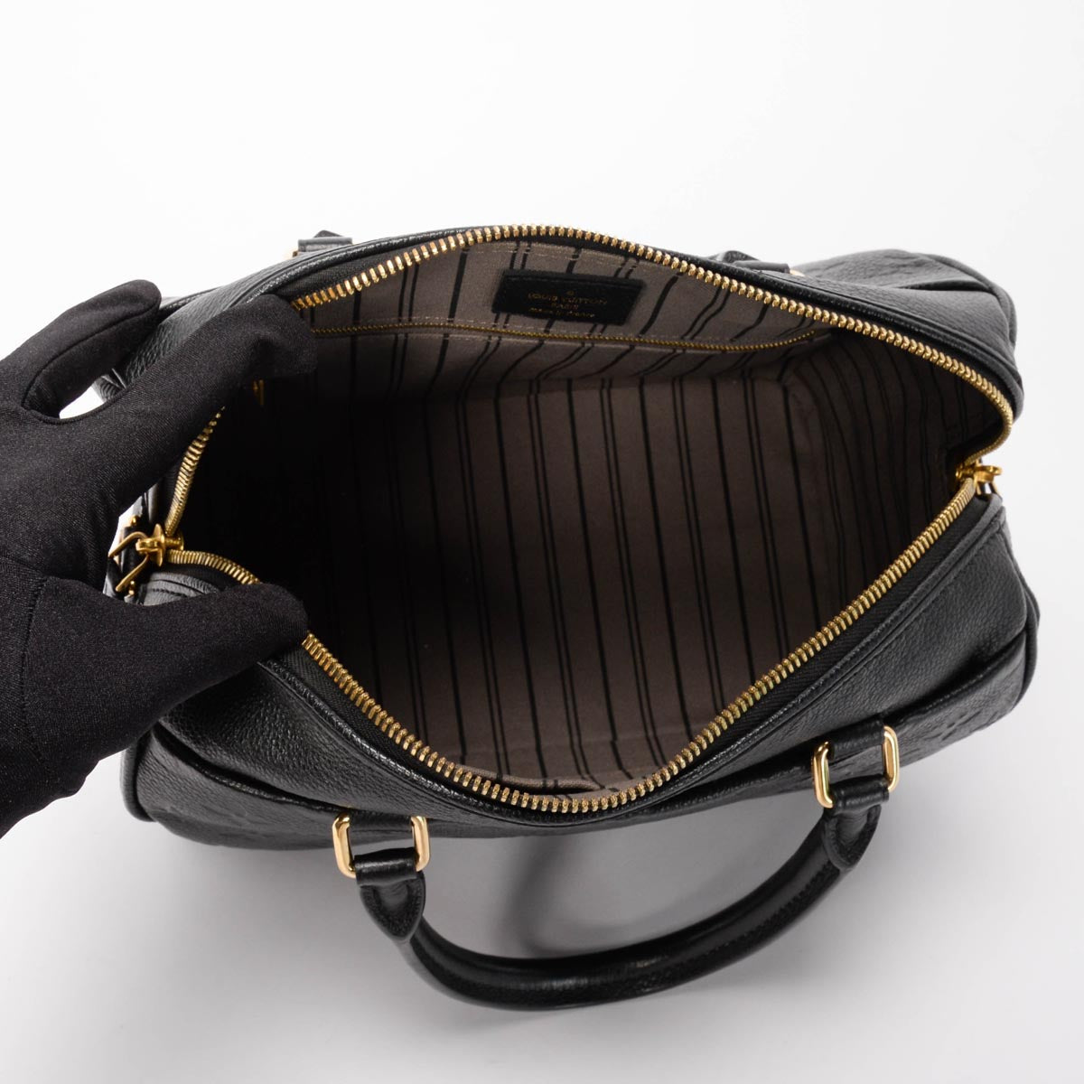 Louis Vuitton Black Empreinte Speedy Bandouliere 25