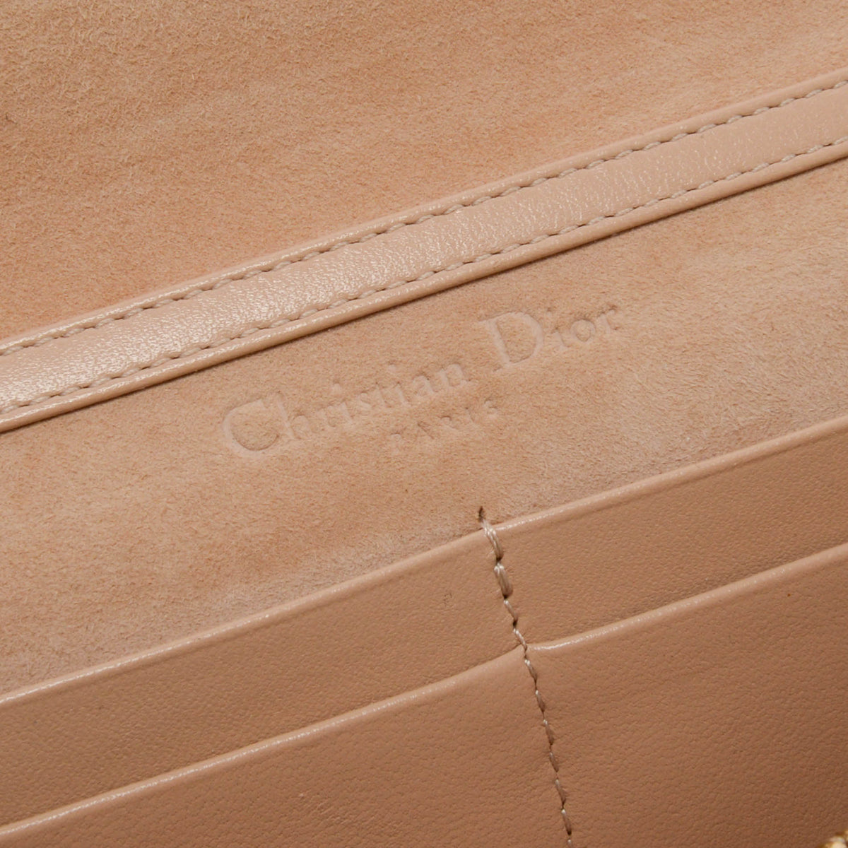 Dior Nude Calfskin Diorama Wallet On Chain
