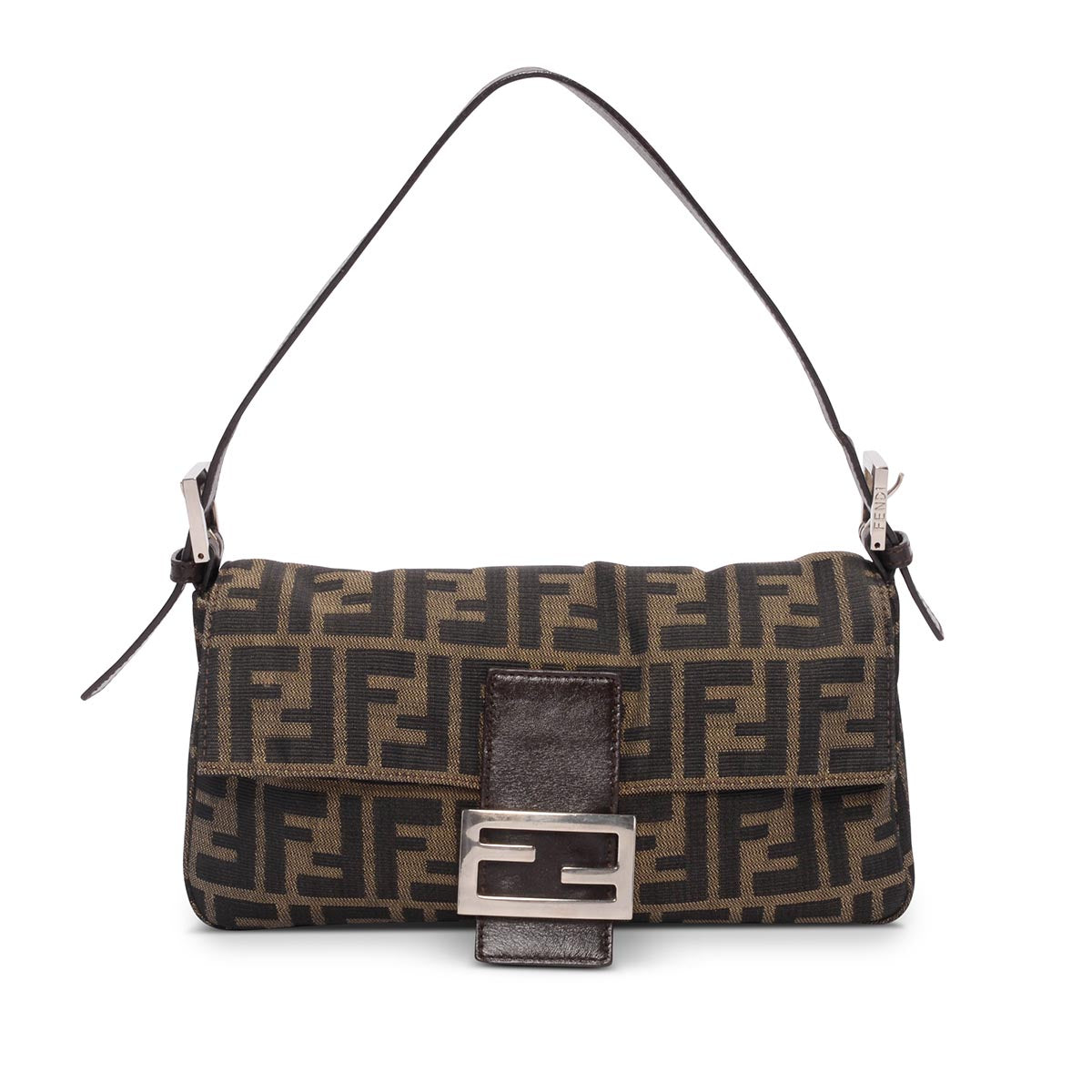 Fendi Tobacco Zucca Canvas Baguette Bag