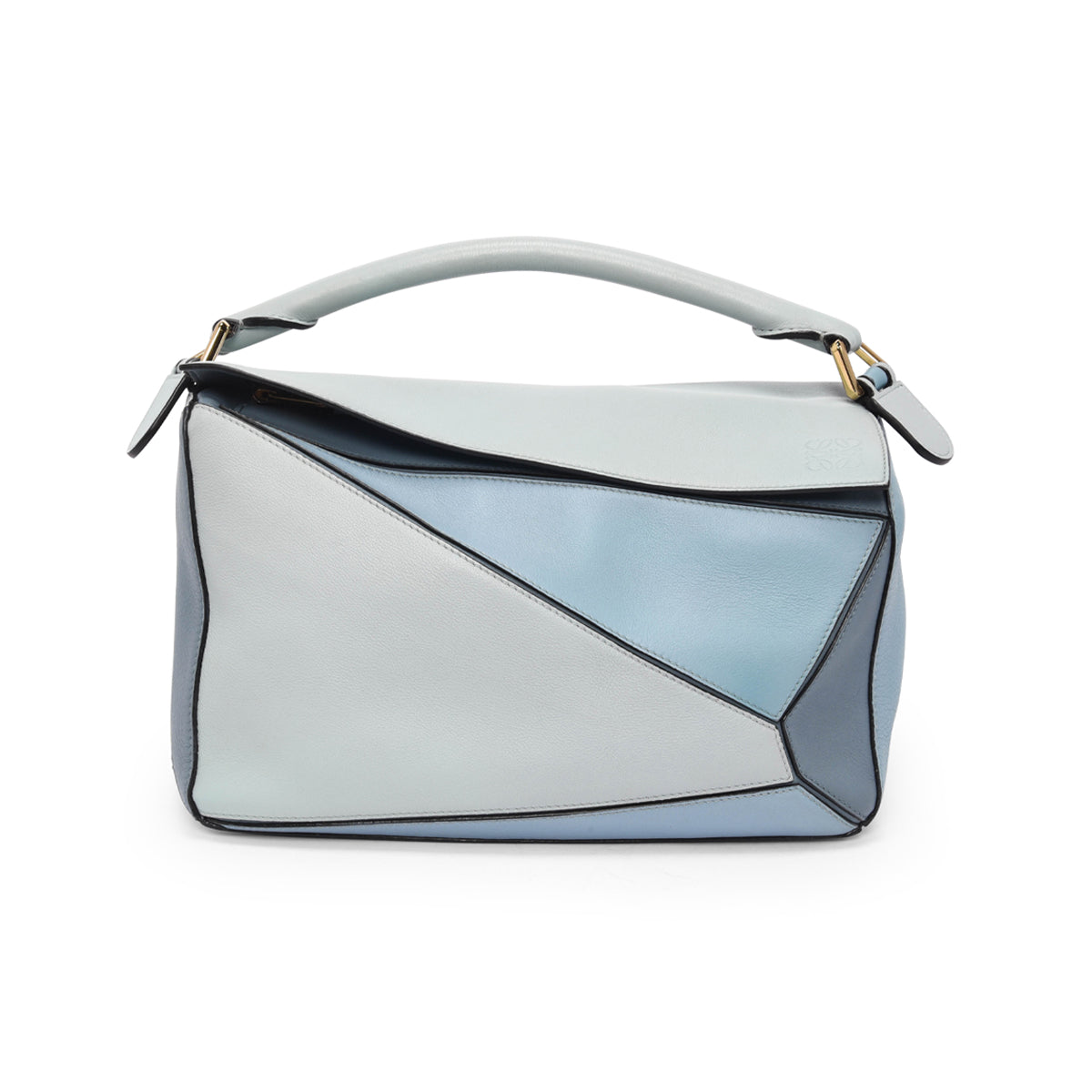 Loewe Blue Tri-Colour Calfskin Medium Puzzle Bag