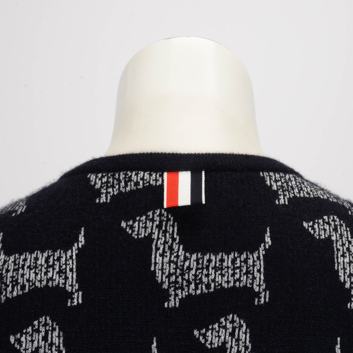 Thom Browne Navy Cashmere Blend All Over Hector Vest 3/44