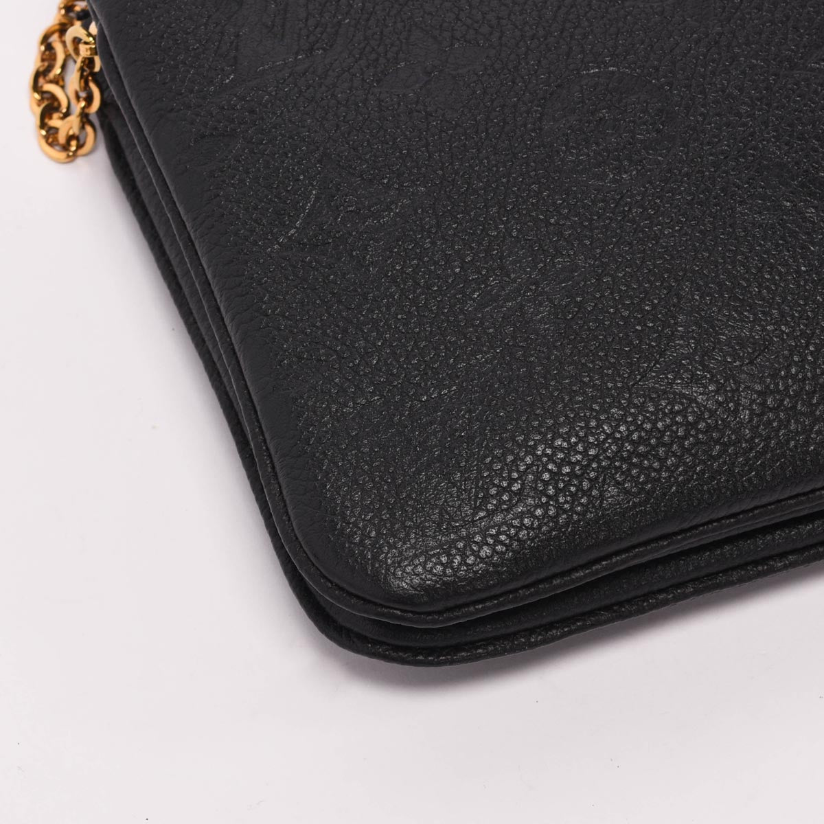Louis Vuitton Black Monogram Empreinte Double Zip Pochette