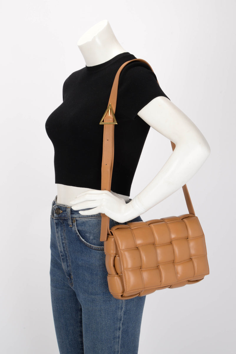 Bottega Veneta Caramel Intrecciato Lambskin Padded Cassette Bag