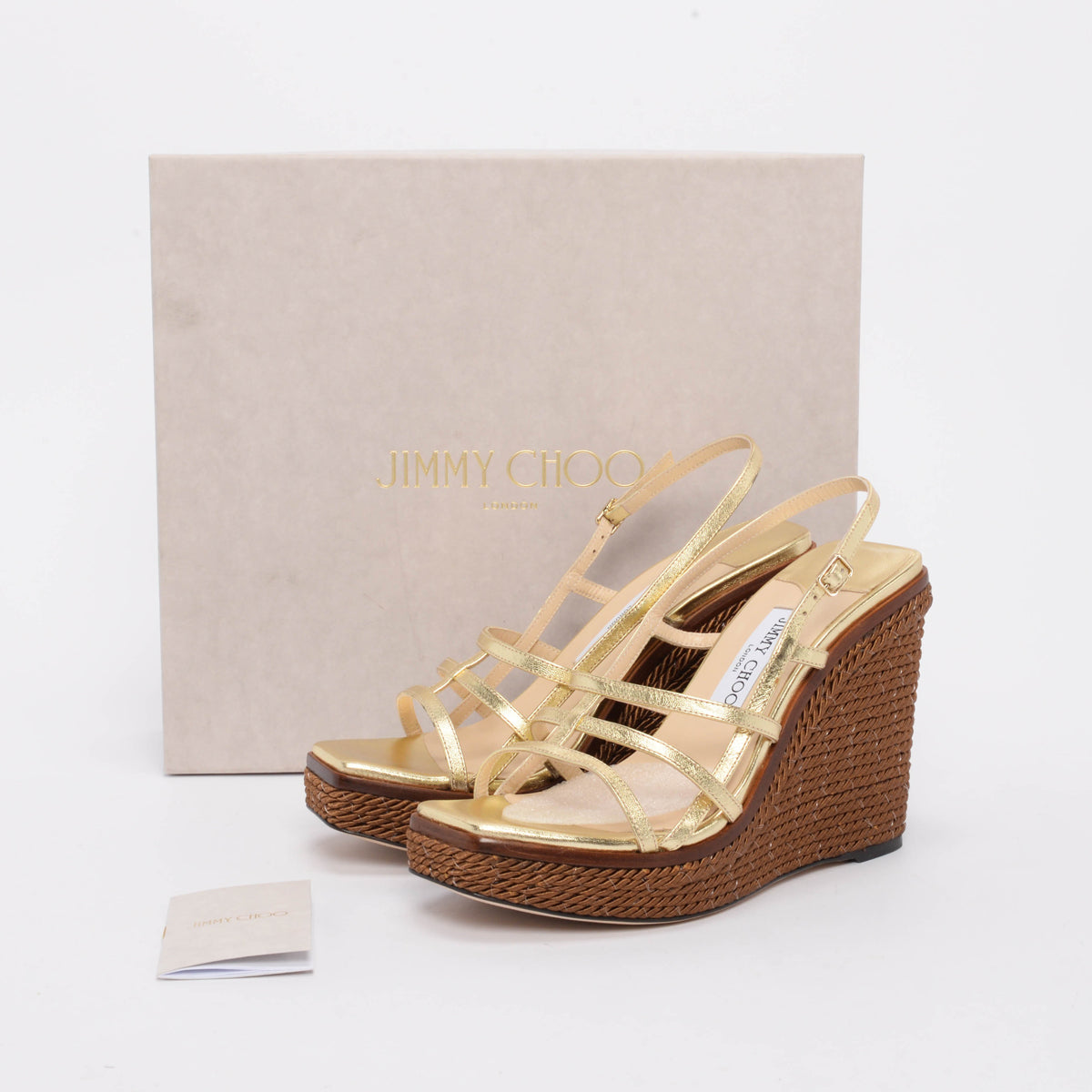 Jimmy Choo Brown Rope Ariela Espadrille Wedges 39